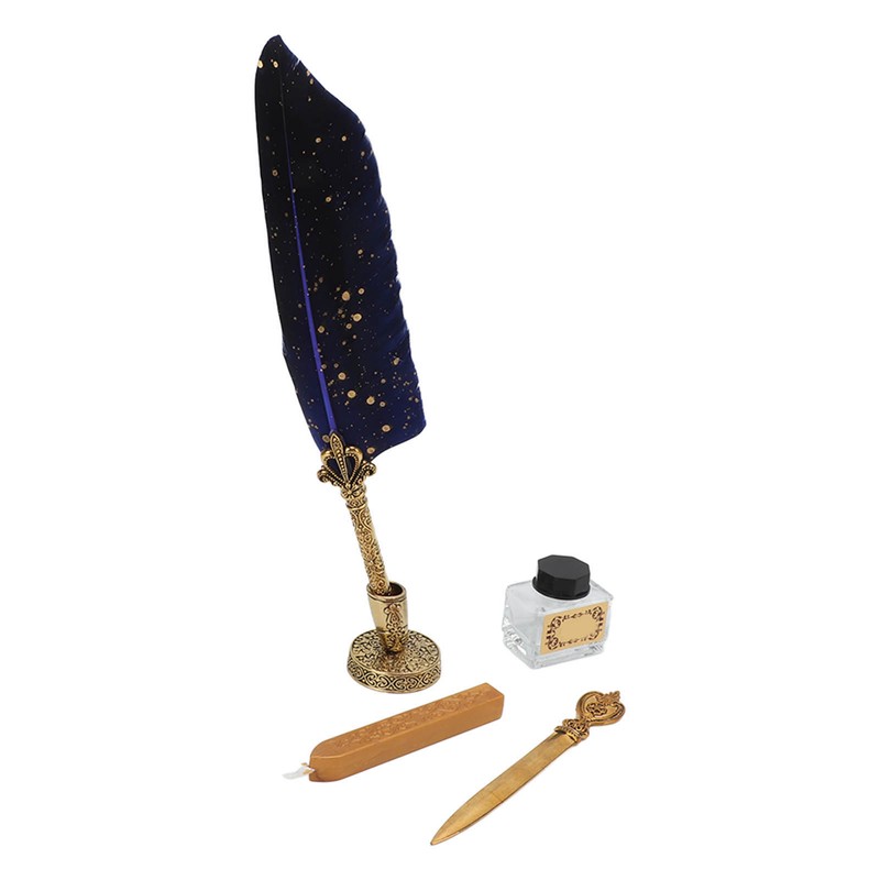 Quill Pen Set Exquisite Retro Smoothing Writing Feather Pen Caligraphy