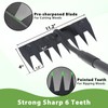 Manual Weeder Tool,8 Tines Garden Weeding Rake with Sharp Blade,55