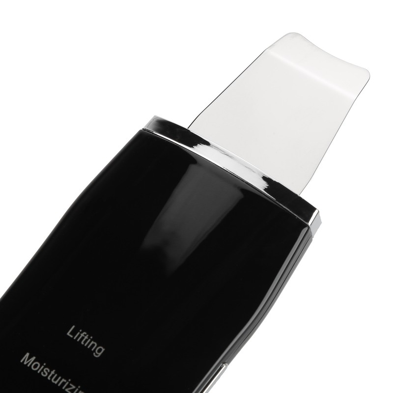 Face Skin Scrubber USB Rechargeable Peeling Machine Ultrasonic Exfoliating SkinCare(Black