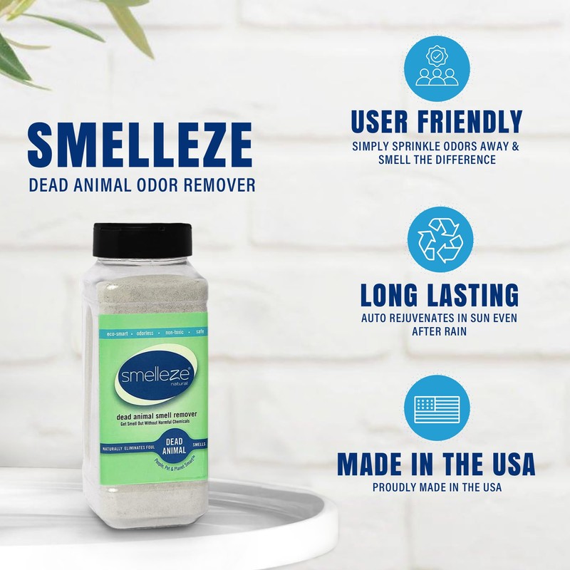 SMELLEZE Natural Dead Animal Odor Removal 2 lbs Powder: Eliminate