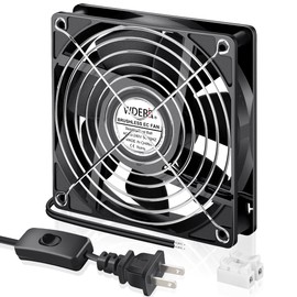 WDERAIR Small 120mm x 25mm EC 4 Inch Brushless Cooling Fan with AC Plug 110V 120V 220V 240V Ball Bearing for DIY Mini Box, Electronics Cabinet Exhaust, Plant Growth Ventilation