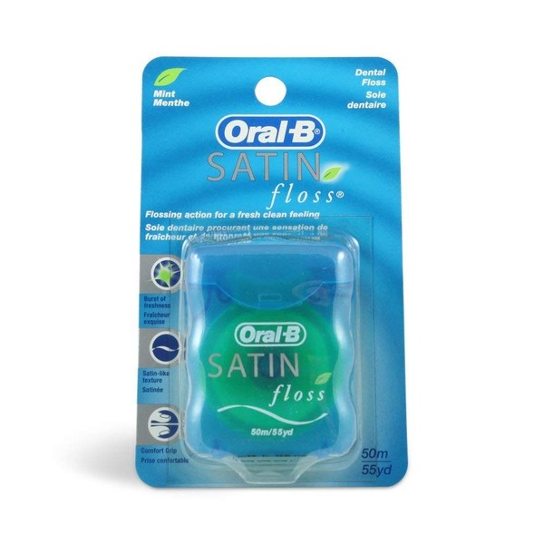 Oral-B Complete SATINfloss Dental Floss Mint - 55 yds., Pack of 3