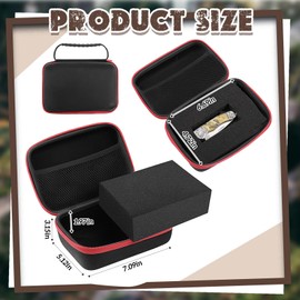 Relaxweex EVA Hard Case with Customizable Foam Protective EVA Carrying Case Shockproof Outdoor for Camera, Digital Products, Electronic Instruments with Knife(Black and Red,7.1 x 4.7 x 3.1 Inch)