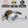 HISAFE Passage Commercial Door Locks Heavy Duty Grade 2 Lever,