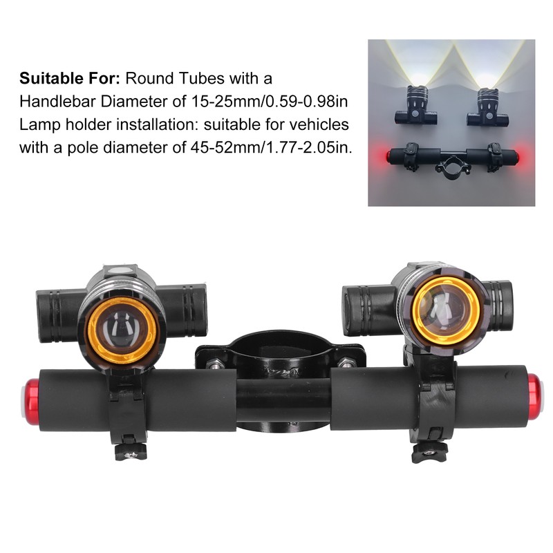 T6 Spotlight LED Headlamp Electric Scooter Holder Front Light With