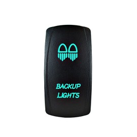 Universal Laser Rocker Switch Backlit LED BACKUP LIGHTS for Car Truck Boat ATV UTV 12V Bright Light Powersports (Green)