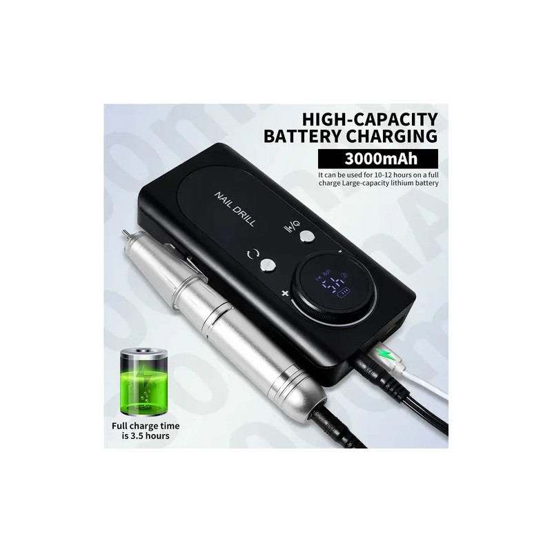 Taladro Portátil Profesional Para Esmalte De Uñas, 45000 Rpm