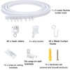 5 Meters (16.4FT) Flexible Bendable Ceiling Curtain Track,Room Divider, Window