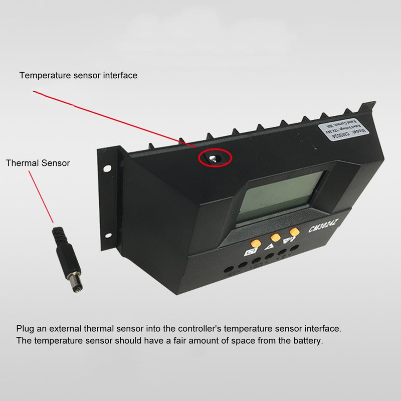 PWM Solar Charge Controller LCD Display Intelligent PWM Solar Panel