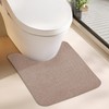 Bosap Toilet Rugs U Shaped Bathroom Rug,Machine Washable Non Slip