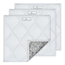 Paw Inspired Guinea Pig Cage Liners Pads | Washable Fleece Bedding for Guinea Pigs, Ferrets, Rabbits, Hamsters, Small Animals | Super Absorbent Pee Pads (Light Gray, 12X12 (3 Pack))