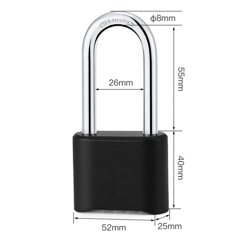 Combination Padlock Thick Long Shackle Weatherproof Outdoor Heavy Duty Padlocks