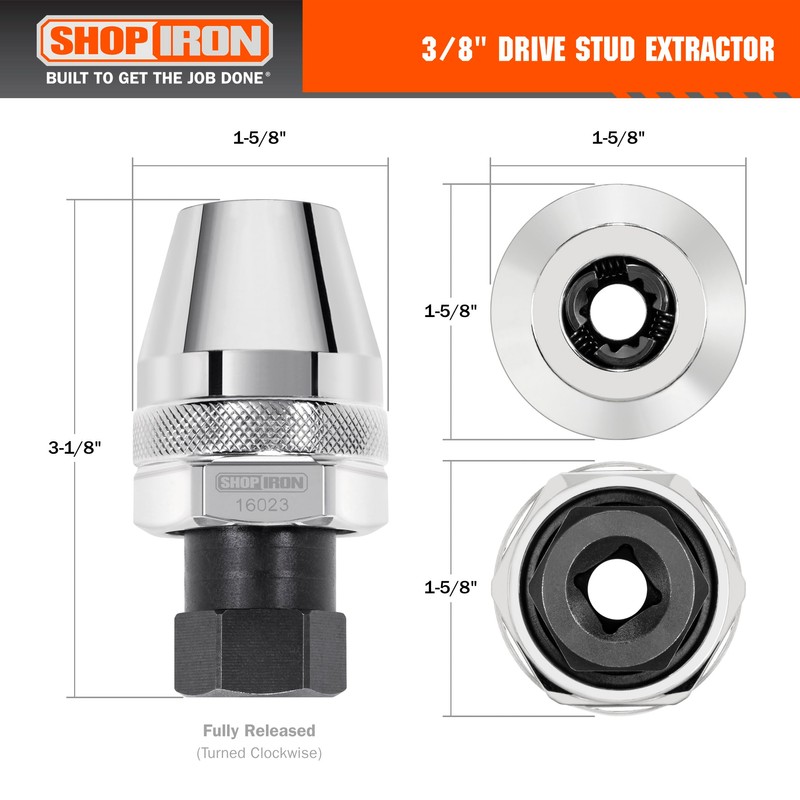 Shop Iron 16023 3/8" Drive Damaged Bolt and Stud Extractor