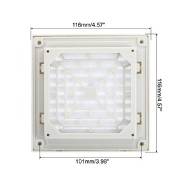 PATIKIL 116 mm Computer Fan Filter Grille with Screws, 1 Pack Plastic Frame Fan Grille Protective Mesh Dustproof Cover for Computer, Fan, Grey