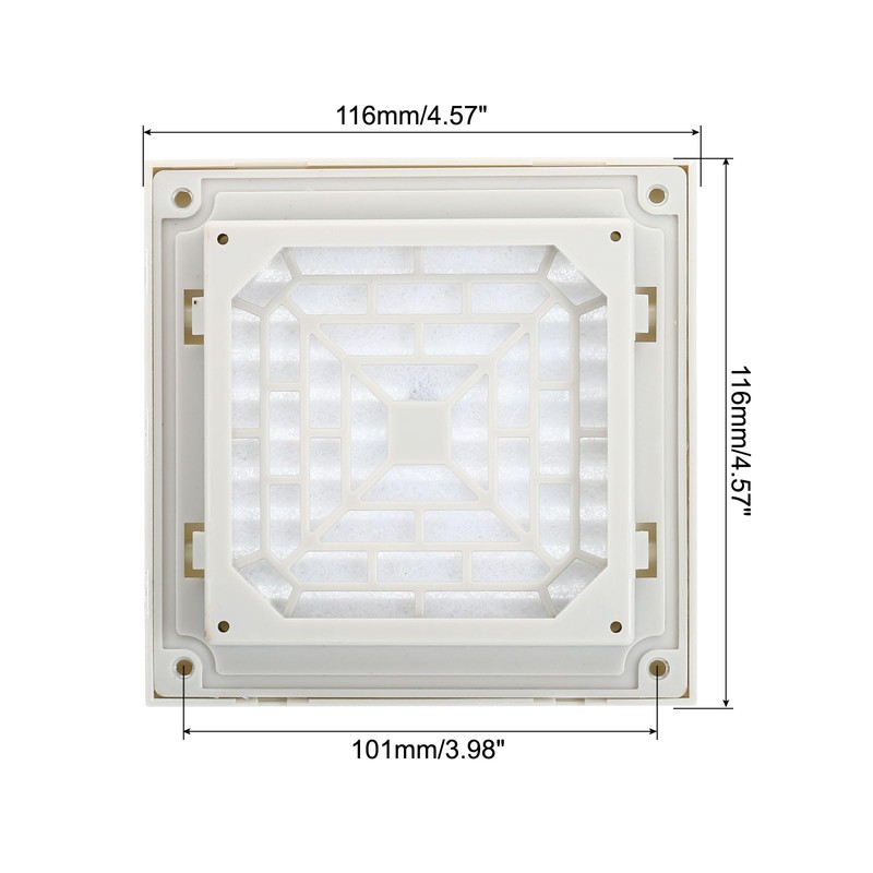 PATIKIL 116 mm Computer Fan Filter Grille with Screws, 1