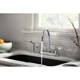 Peerless P2865LF Elmhurst Two-Handle Kitchen Faucet with Spray Deck-Mount, Chrome