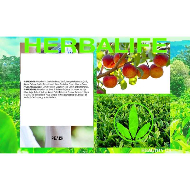 Herbalife Herbal Tea Concentrate: Peach 1.8 Oz. (51g) Gluten Free,