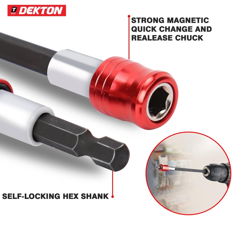 Dekton 2PC 1/4" Quick Release Bit- Fix Holder Pro -