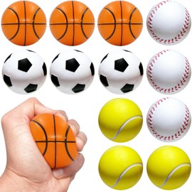 Mini Sports Balls, Pack of 12 Mini Football, Foam Balls, Foam Tennis Balls for Children and Adults for Football Party, Gift for Children's Birthday Parties