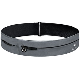 Vie polie Running Pouch, 3 Sizes to Choose from, No Shake, Large Capacity, Elastic Waist Pouch, Jogging Bag, Smartphone, gray, S