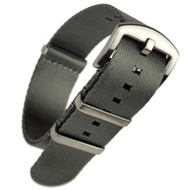 Buckle & Stitch Premium NATO Watch Straps - Ultra Smooth Nylon Seat Belt - 20mm / 22mm - Black, Blue, Grey, Tan, Beige, Green