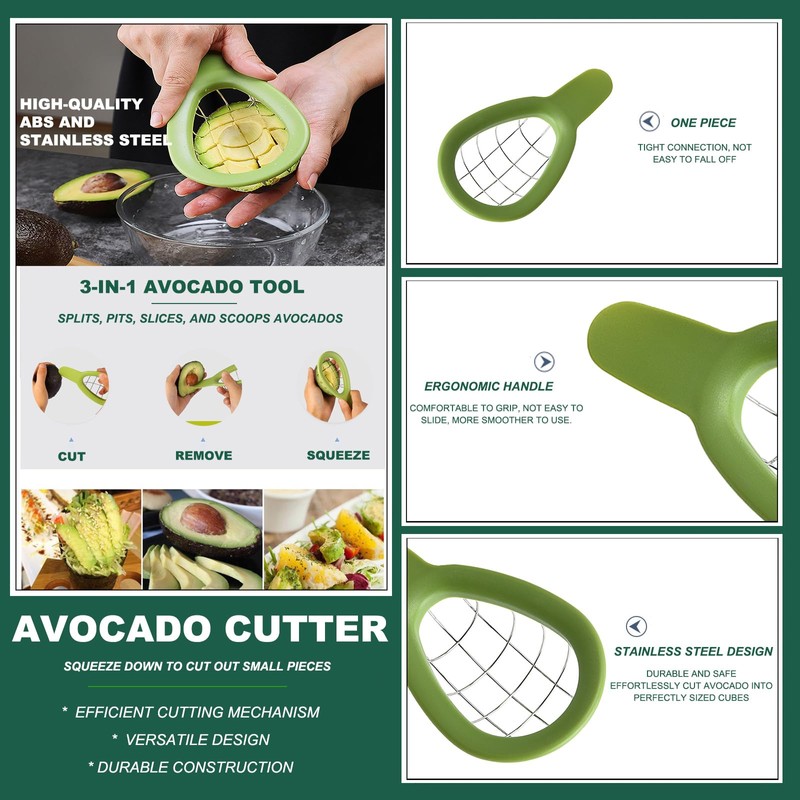 Avocado Slicer Tools 3 PCS - Avocado Saver for Fridge