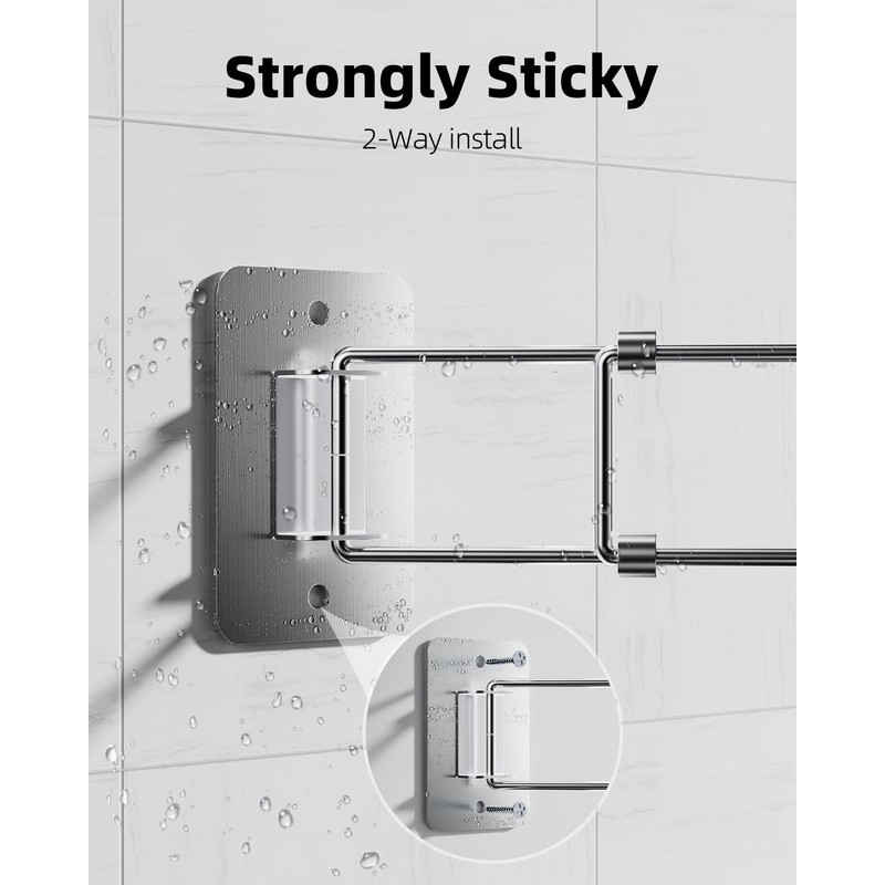 FOCSPROD RV Shower Corner Storage Bar, 7.9-13.7 inches RV Bathroom