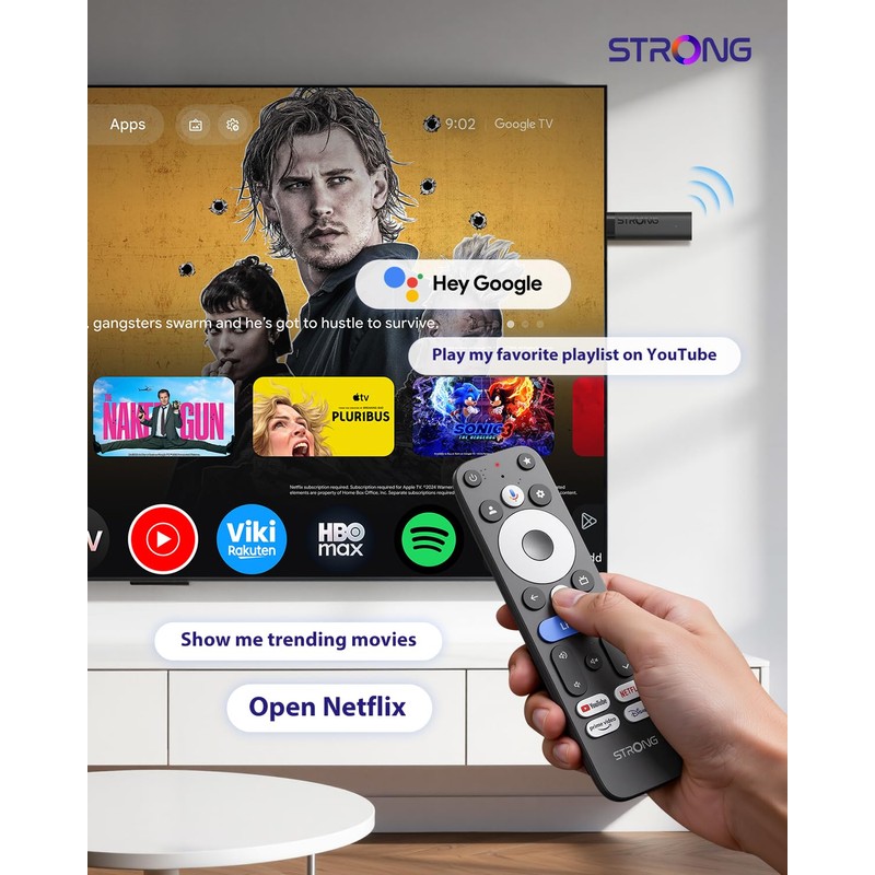STRONG LEAP-NOVAUK Streaming TV Stick, 4K Ultra HD, Android 14,