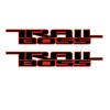 EmblemsPlus Chevy Silverado Black/Red TRAIL BOSS Bedside Decals 2019-2025 Set