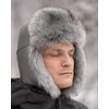 Futrzane Leather Trapper Hat - Russian Hats with Ear Flaps