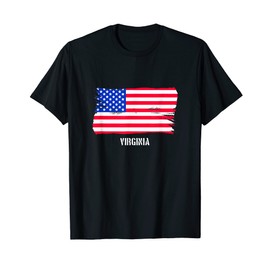 Virginia State Vintage USA Flag T-Shirt