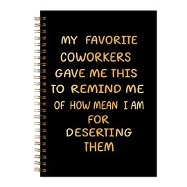 ZXAZXA 8.3x5.5 inch Spiral Notebooks 160 Pages Coworker Appreciation Gift for Women Men Boss Day Going Away Leaving Gifts for Coworker Friends - My Favorite Coworkers Gave Me This