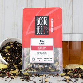 Tiesta Tea - Chai Love | Loose Leaf | Spiced Chai Black Tea | Premium Blend | High Caffeinated Black | Make Hot or Iced Brews Up to 25 Cups | 1.9 Ounce Resealable Pouch
