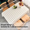 Yofori Heavy Duty Cotton Linen Tablecloth for Rectangular Tables Checkered