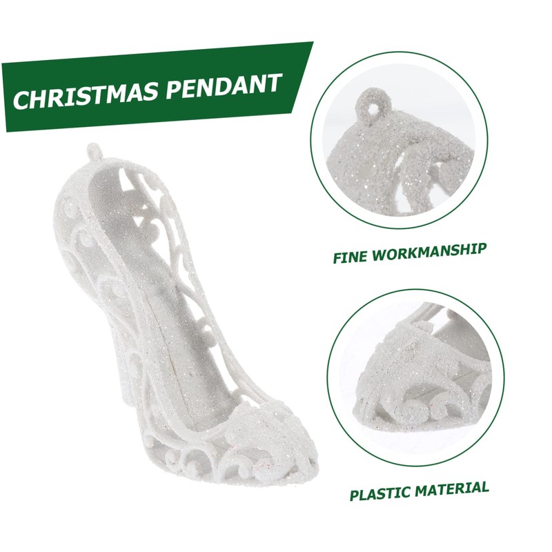 Ciieeo 6Pcs Cute Mini High Heel Xmas Ornaments Lightweight Decorative
