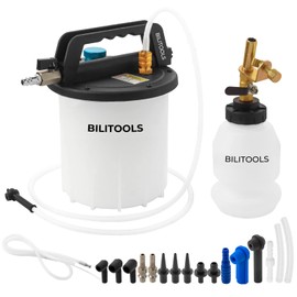 BILITOOLS 3L Brake Bleeder Vacuum Pump Kit, Universal One Person Pneumatic Brake System Clutch Fluid Bleeding Extractor Tool with Adapters & 1L Refilling Bottle