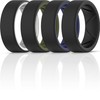 ThunderFit Silicone Wedding Rings for Men, 2 Layers Breathable Air