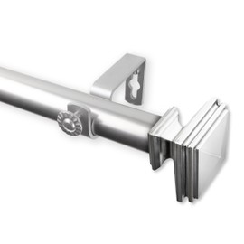 Rod Desyne 100-36-485 Bedpost 1" OD 48-84 inch-Satin Nickel Single Curtain Rod Set, 48-84"