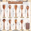 Onader Wooden Kitchen Utensils Set with Holder, 10Pcs Teak Wood