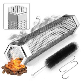 Realcook Pellet Smoker Tube 12-inch: Stainless Steel Wood Pellets Smoke Tube for Hot or Cold Smoking | BBQ Smoke Generator Tubes Works with any Grill and Smokers