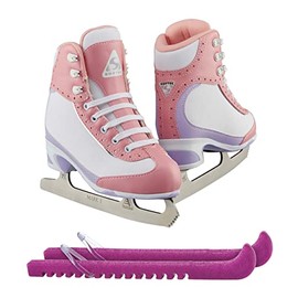 Jackson Ultima Softec Vista ST3200 Figure Ice Skates for Women/Color: Pink + Skate Guards, Size: Toddler 9 Bundle with Guardog Skate Guards