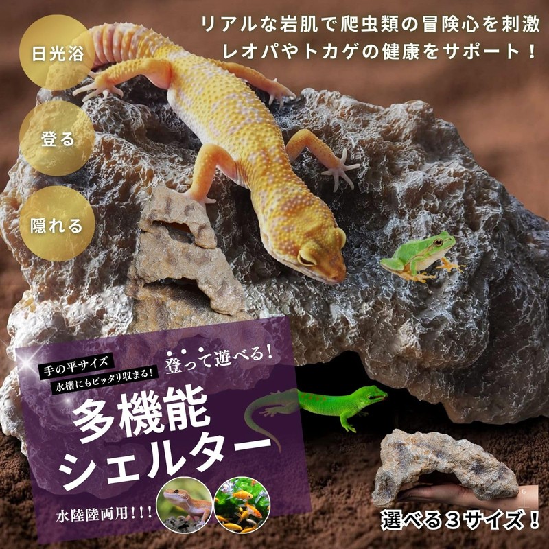Archnote Reptile Leopard Gecko Shelter Lizard Corn Snake Turtle Rock