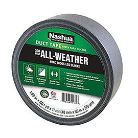 Nashua 398 Polyethylene Coated Cloth Professional Grade 1891354 Duct Tape, 55 m Length, 48 mm Width, Silver