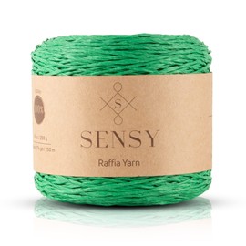 Sensy Premium 274 Yards Raffia Yarn (Green)