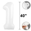 40 Inch White Number 15 Digital Balloon,Jumbo Mylar Foil Helium