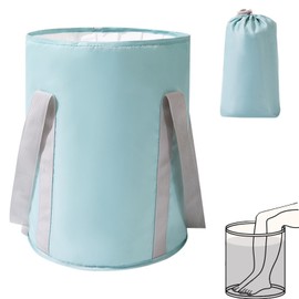 SensaBliss Folding Bucket, Foot Bath, Heat Retention, Large Capacity, Deep Type, Folding Foam Leg Tub, Outdoor Bucket, Laundry Plate, Freestanding, Portable, Multi-Purpose, Washbasin, Camping, Travel,