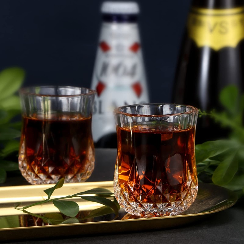 JAIEF 1.7 OZ Crystal Shot Glasses Set, Heavy Base Cordial