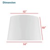 Aspen Creative 32077 Transitional Hardback Empire Shaped Spider Construction Lamp