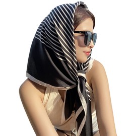 MAIRY Silk Square Scarf Neckerchief for Women UK Satin Hijab Bandanas Lightweight Scarves Square Scarfs Hair Wrap for Sleeping 15901