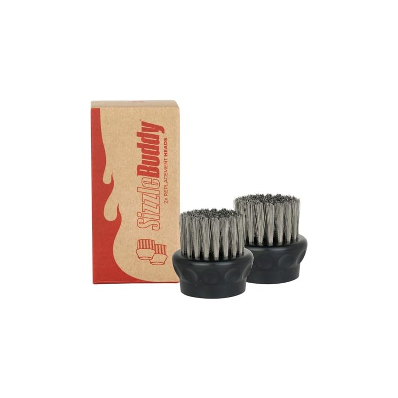 Sizzle Buddy Replacement Brush Heads (Set of 2) - Extend